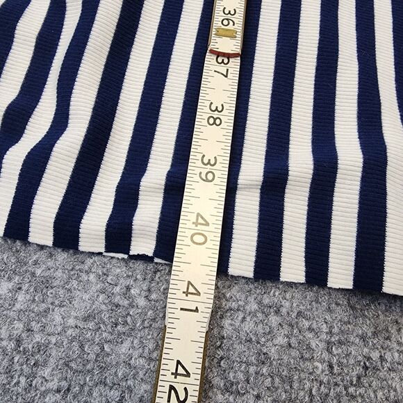 Soft Surroundings Dress Women Small Blue Striped Vivianna Asymmetrical Knit Midi - Picture 9 of 15